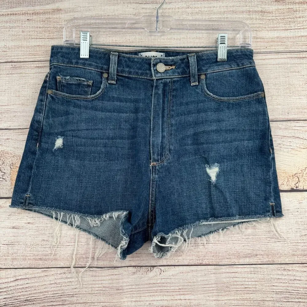 Paige Margo Cut‎ Off Jean Shorts Women's Size 30 Blue Medium Wash Denim
